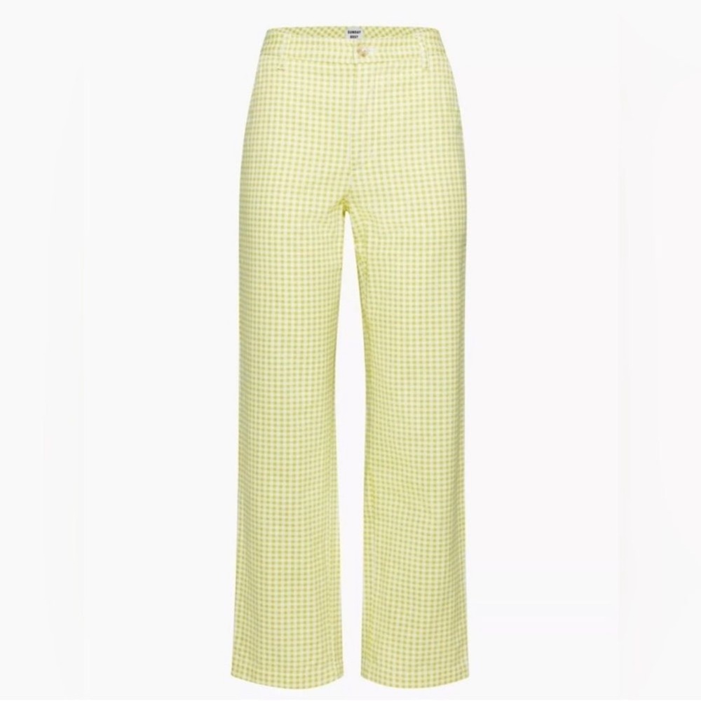 Sunday Best Jaden White/Pear Green Pants from Aritzia